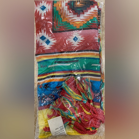 Johnny Was Silk Scarf with tassels - Picture 3 of 3